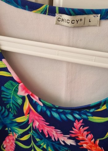 Renkli Desenli Kolsuz Mini Bohem Elbise - Görsel 3