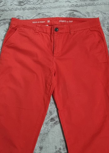 Kadın Kırmızı Midi Kumaş Pantolon - Görsel 3