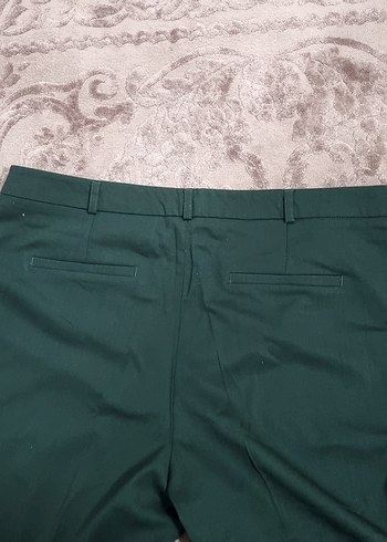 Kadın Yeşil Kumaş Normal Kesim Pantolon - Görsel 4