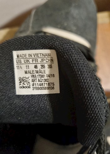 Erkek Adidas siyah Ayakkabısı 46 numara orjinaldir - Görsel 4