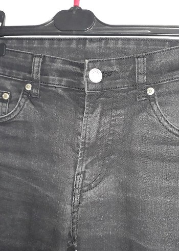 Denim&Co Siyah Kemerli Kısa Kot Şort Skinny fit sports Cn170/76A 30