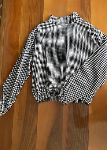 Gri  Düğmeli Bluz koton marka bluz - Görsel 2