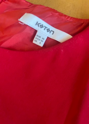 Kırmızı koton marka elbise - Görsel 4