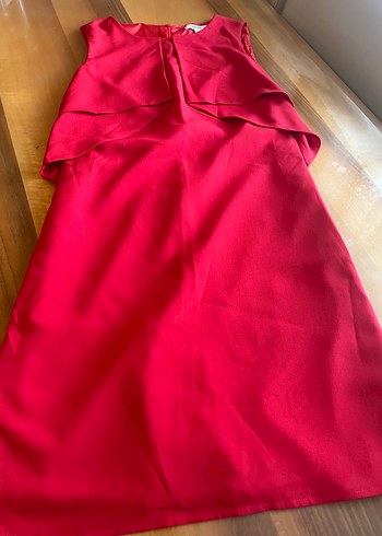 Kırmızı koton marka elbise - Görsel 3