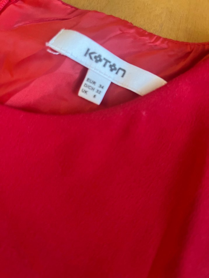 Kırmızı koton marka elbise - Görsel 4