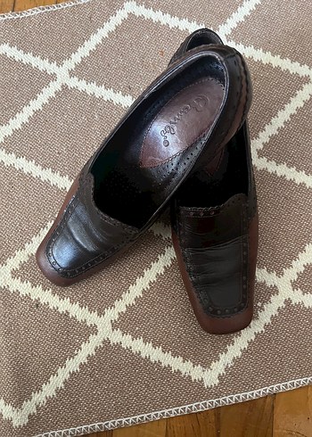 Kahverengi Deri Klasik Kadın Topuklu Ayakkabı - Görsel 4