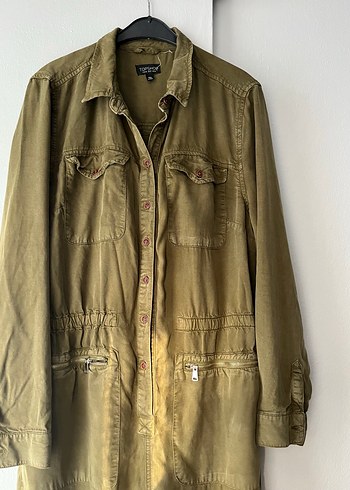 Topshop markaKadın Haki Uzun Tulum - Görsel 3