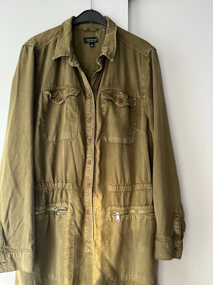 Topshop markaKadın Haki Uzun Tulum - Görsel 3