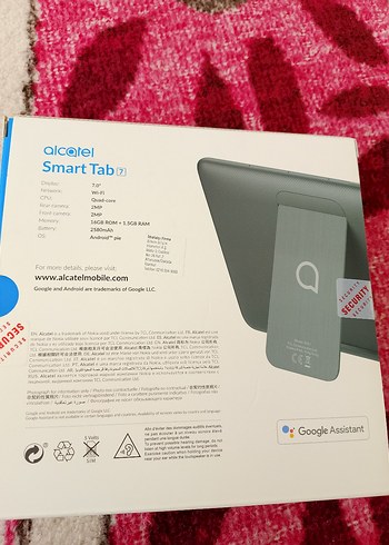  Beden Renk Alcatel Smart Tab 7 Tablet