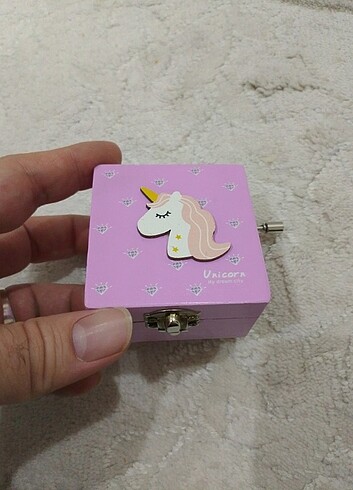  Beden Renk Unicorn müzik kutusu ahşap