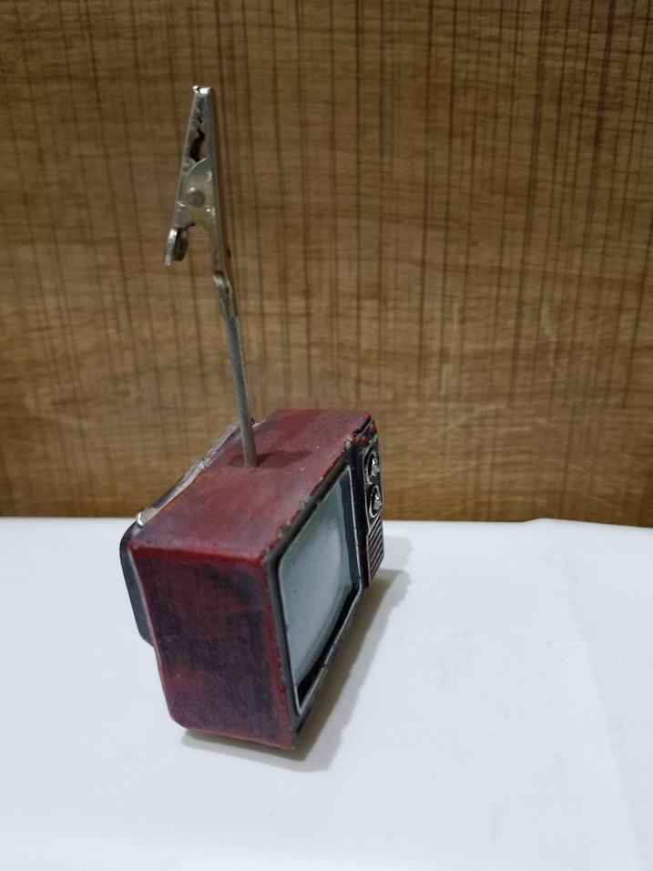 Kırmızı Retro Mini Televizyon Not Tutucu - Görsel 4