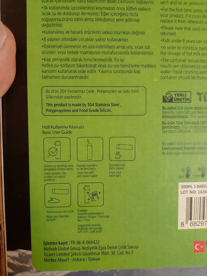 3'lü Gri Çelik Termos Seti - Görsel 2