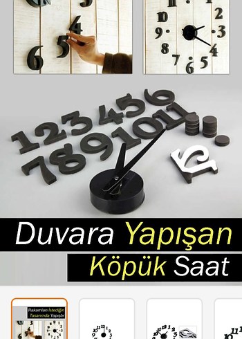 Diger Siyah Köpük Duvar Saati