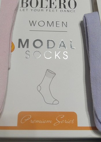 Bolero Kadın Modal Çorap Seti, Nakışlı, Pastel Renkler - Görsel 3