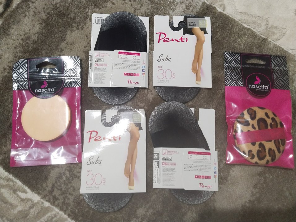 Penti babet çorap & makyaj süngeri - Görsel 2