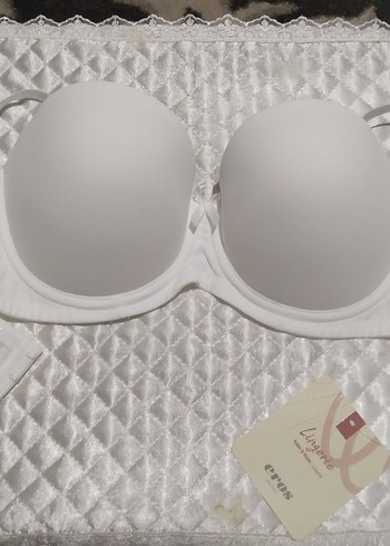 Beyaz Straplez Mini Sütyen Adela Eros - Görsel 3