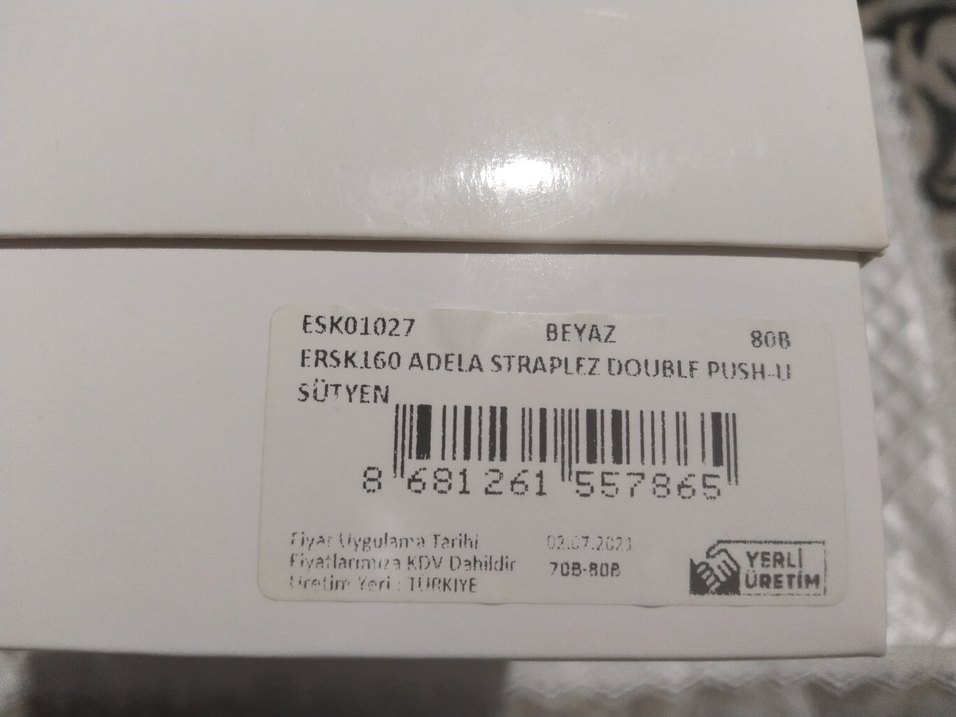 Beyaz Straplez Mini Sütyen Adela Eros - Görsel 4