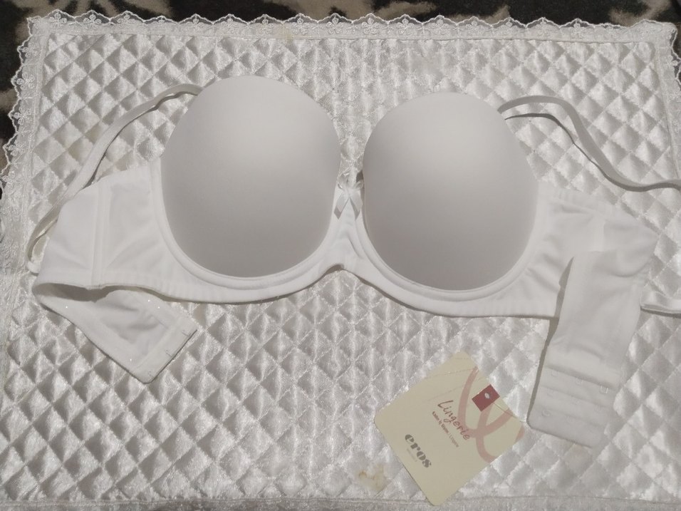 Beyaz Straplez Mini Sütyen Adela Eros - Görsel 3