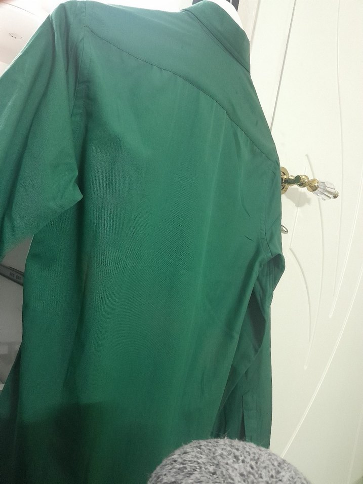 Düğmeli Yeşil Uzun Kollu Erkek Gömlek tudors marka - Görsel 3