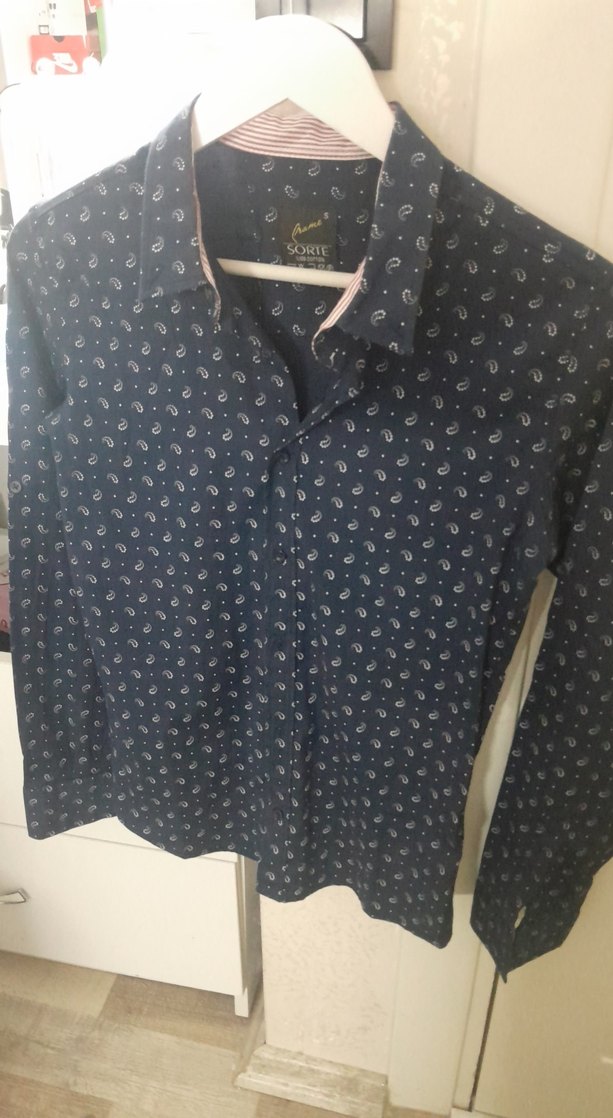 Düğmeli Lacivert Erkek Gömlek - Görsel 2