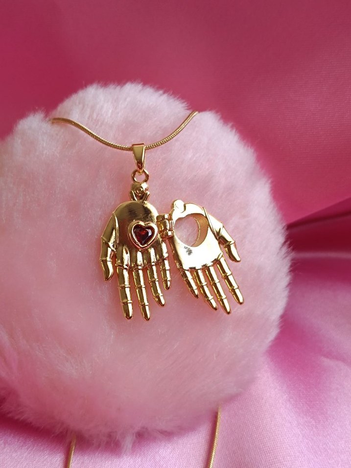 ÇELİK Sevgiliye Altın Renkli Gotik Zincir Kolye - Görsel 2