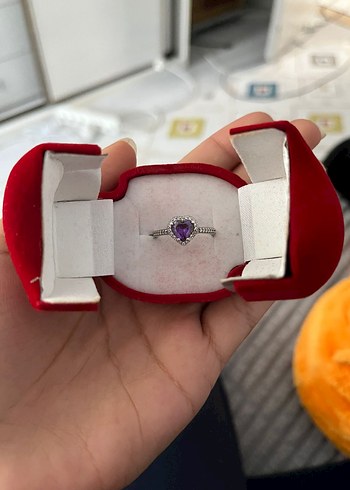 Pandora gümüş kalpli yüzük