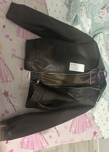 Deri, Fermuarlı, Koyu Kahverengi Kadın Ceket - Görsel 3