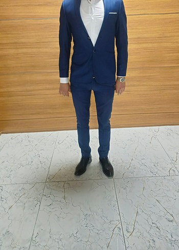 Açık Mavi Erkek takım elbise parlament lacivert takım elbise - Görsel 4
