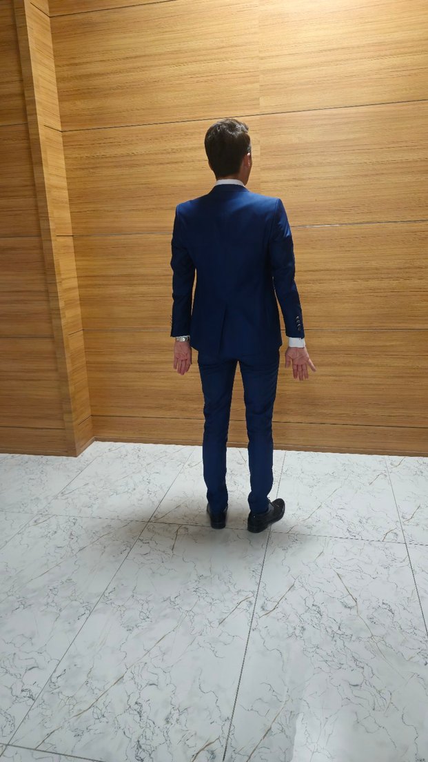 Açık Mavi Erkek takım elbise parlament lacivert takım elbise - Görsel 3