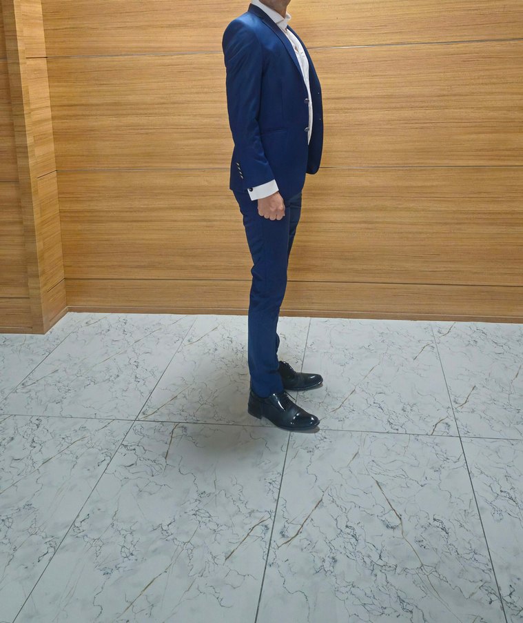 Açık Mavi Erkek takım elbise parlament lacivert takım elbise - Görsel 2