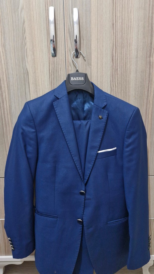Açık Mavi Erkek takım elbise parlament lacivert takım elbise - Görsel 5
