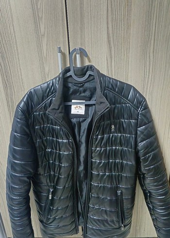 Us polo Erkek mont Siyah Deri Biker Ceket mont 46 beden S - Görsel 3