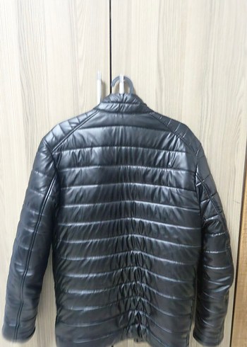 Us polo Erkek mont Siyah Deri Biker Ceket mont 46 beden S - Görsel 4