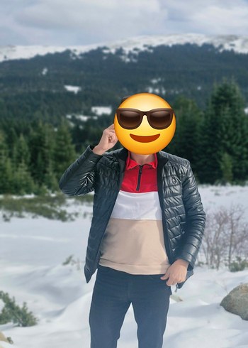 Us polo Erkek mont Siyah Deri Biker Ceket mont 46 beden S - Görsel 5