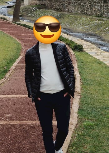 Us polo Erkek mont Siyah Deri Biker Ceket mont 46 beden S - Görsel 7