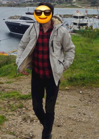 Gri krem rengi Kapüşonlu Fermuarlı Columbia Erkek Mont - Görsel 2