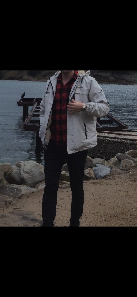 Gri krem rengi Kapüşonlu Fermuarlı Columbia Erkek Mont - Görsel 3