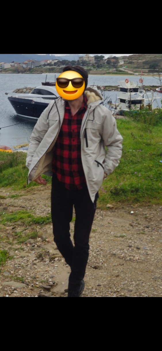 Gri krem rengi Kapüşonlu Fermuarlı Columbia Erkek Mont - Görsel 2