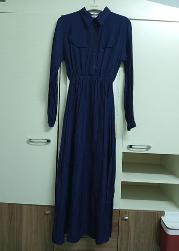 Lacivert Kadın Uzun Elbise - Görsel 8