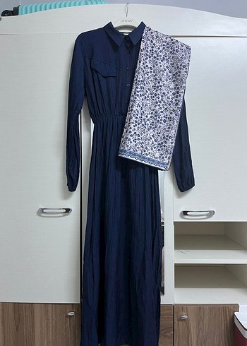 Lacivert Kadın Uzun Elbise - Görsel 3