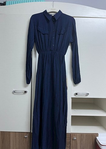 Lacivert Kadın Uzun Elbise - Görsel 4