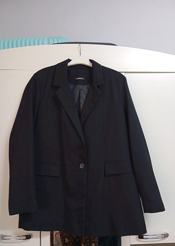 Düğmeli Siyah Kadın Blazer Ceket - Görsel 2