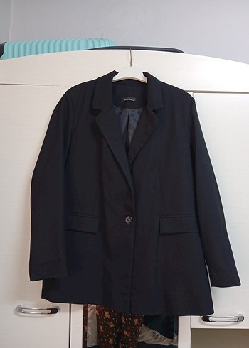 Düğmeli Siyah Kadın Blazer Ceket - Görsel 3