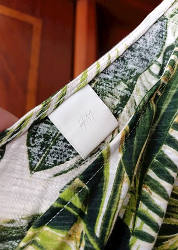 H&M Yeşil Askılı Bohem Elbise