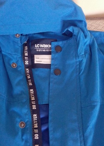 LC Waikiki Canli Mavi Kapusonlu Ceket 2 Adet Temiz Ve Yeni