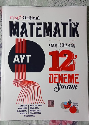 MikroOrijinal AYT Matematik 12'li Deneme Sınavı