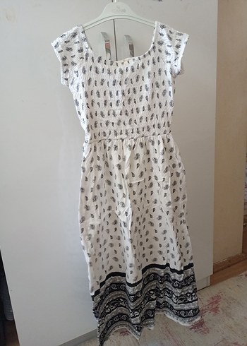 Kız Çocuk Dantelli Kolsuz Baskılı Keten Bluz - Görsel 2