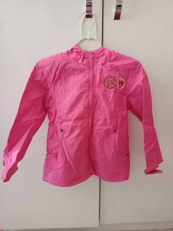 Parlak Pembe Kız yagmurluk - Görsel 2