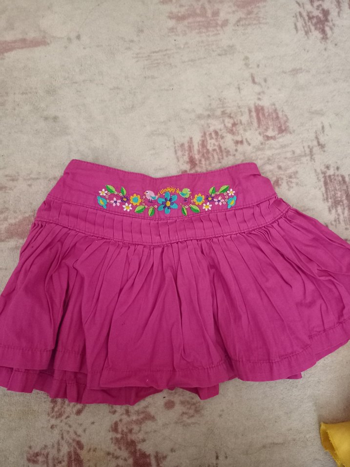 Pembe Parlak Midi etek - Görsel 2