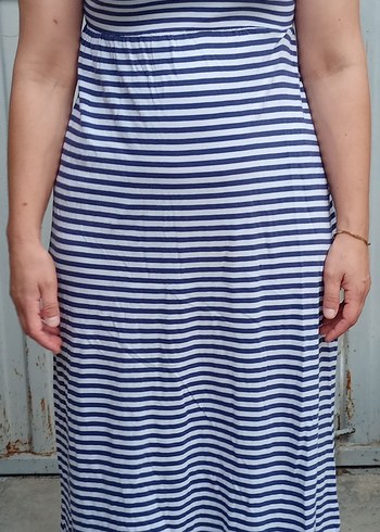 Turkuaz Straplez Uzun Abiye Elbise - Görsel 7